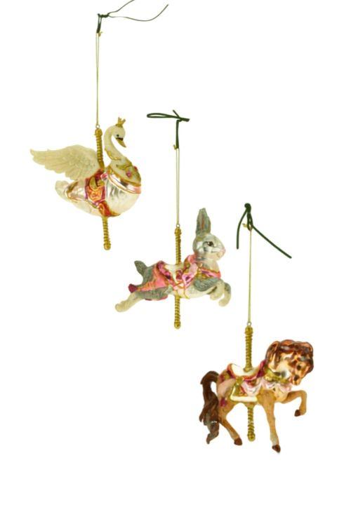 Carousel Ornament, Box of 3 - 4-5 Inches