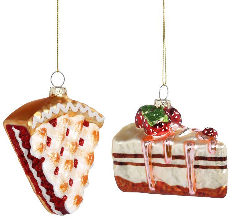 Piece of Pie Ornament, Assortment of 2 -4 Inches