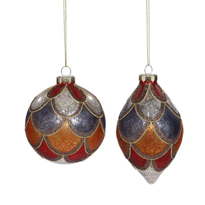 Kings Fleur Ornament, Assortment of 2 - 4 Inches