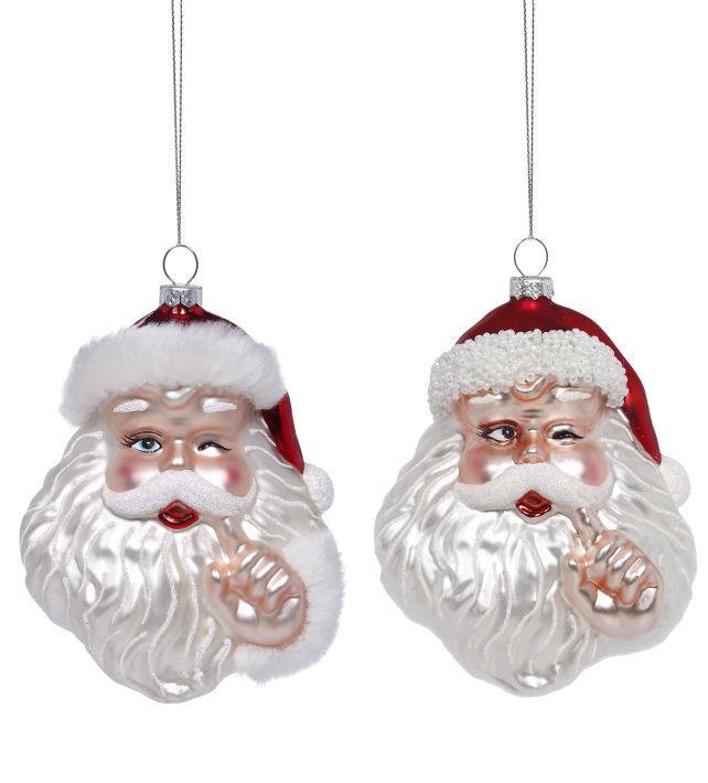 Naughty and Nice Santa, Assortment of 2 - 5 Inches