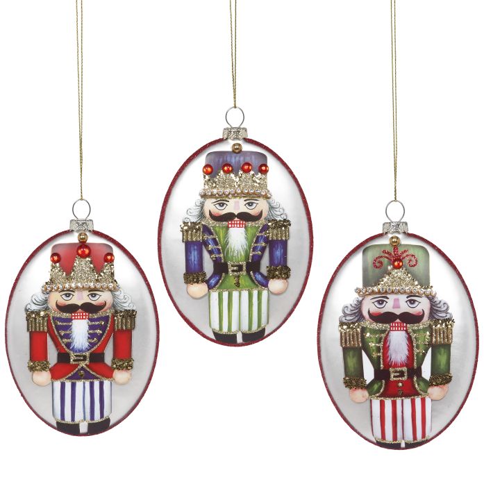 Traditional Nutcracker Ornament, Assortment of 3 - 5 Inches