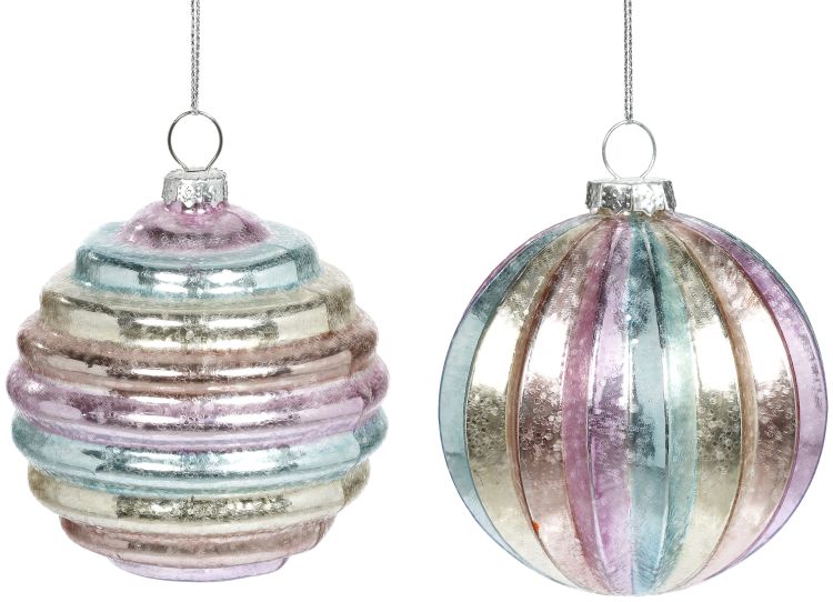 Rainbow Ball Ornament, Assortment of 2 - 3 Inches