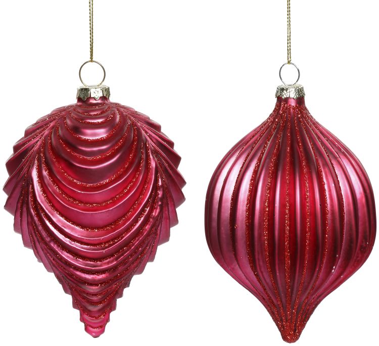 Textured Ornament, Assortment of 2 5 Inches