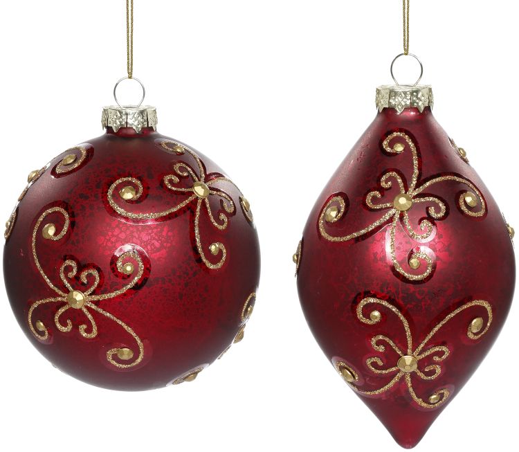 Antique Scroll Ornament, Assortment of 2 - 4 Inches