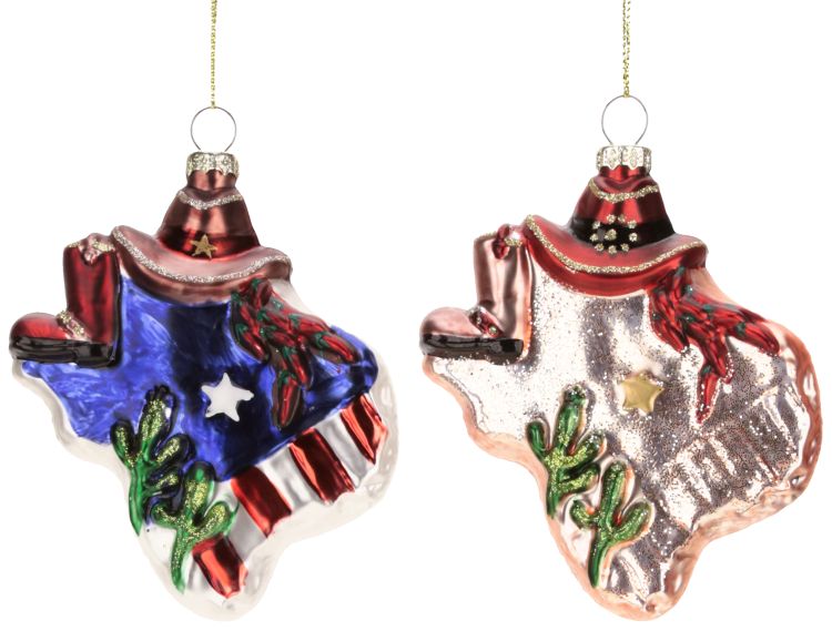 Cowboy Theme Ornament, Assortment of 2 - 4 Inches