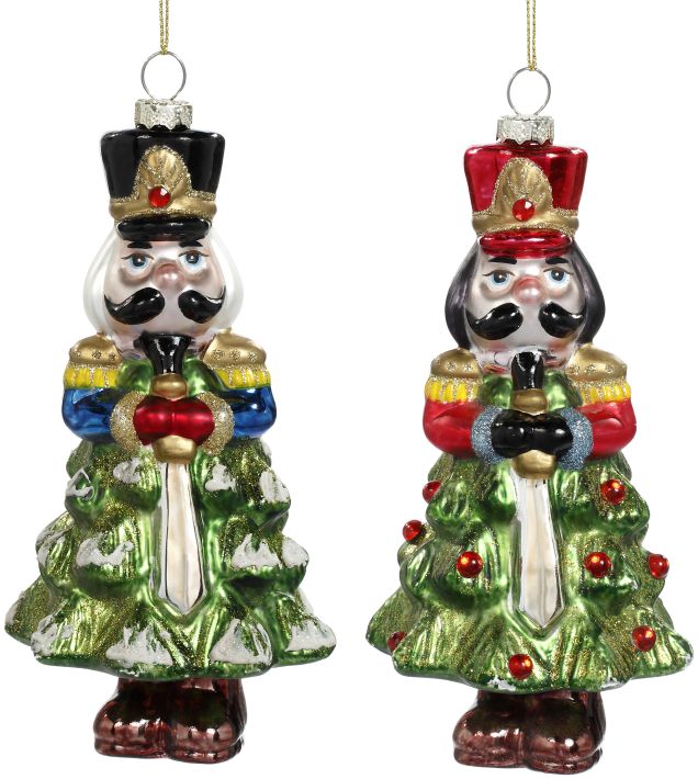 Christmas Nutcracker Ornament, Assortment of 2 - 6 Inches