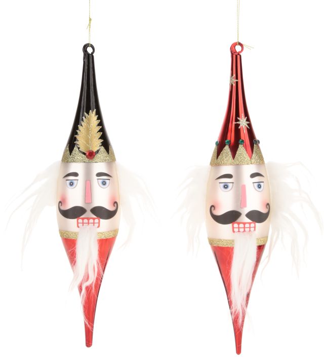 Nutcracker Ornament, Assortment of 2 - 13.5 Inches