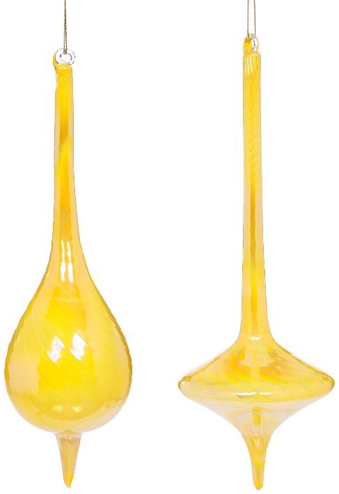 Elegant Swirl Finial Ornament, Assortment of 2 - 10.5 Inches