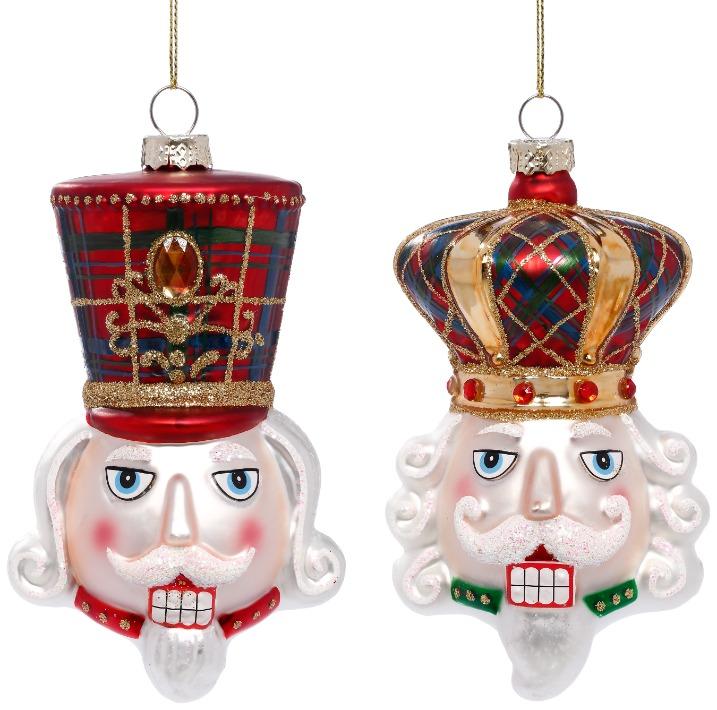 Festive King Nutcracker Ornament, Box of 6 - 5 Inches