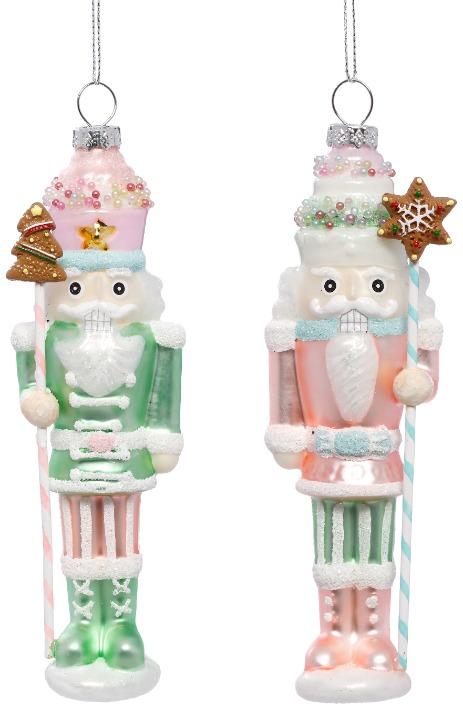 Pastel Candy Nutcracker Ornament, Box of 6 - 6.5 Inches