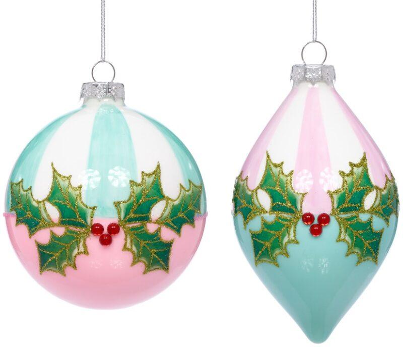 Hollyberry Jeweled Ornament, Box of 6 - 4 Inches