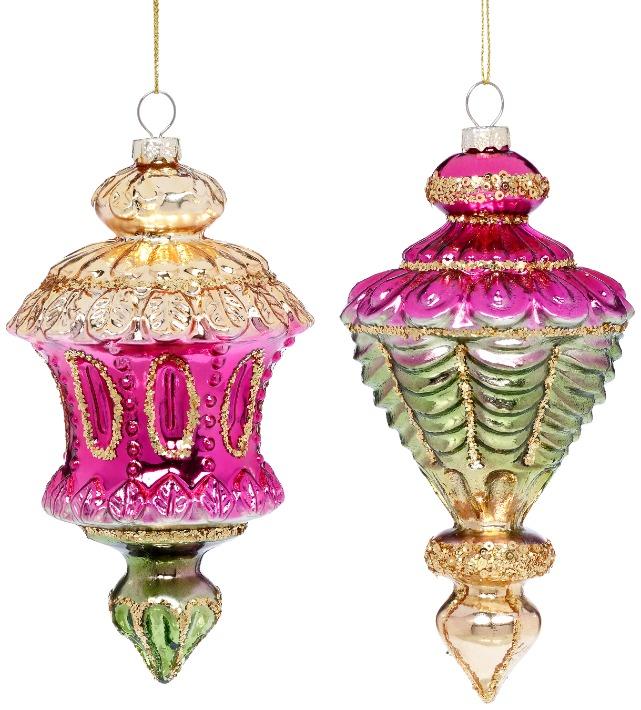 Ornate Lantern Ornament, Box of 6 - 6.5 Inches