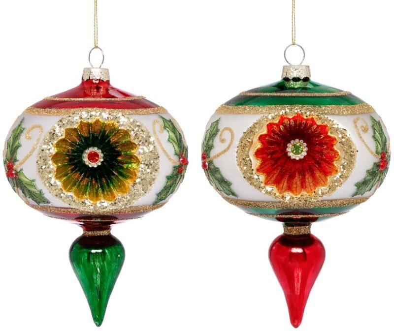 Holly Berry Finial Ornament, Box of 6 - 7 Inches