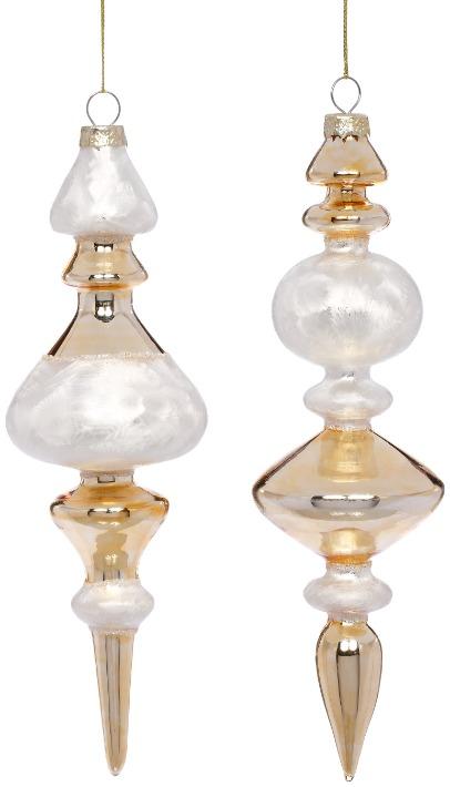 Elegant Finial Ornament, Assortment of 2 - 9.5 Inches