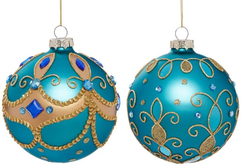 Gold Swirl Drop Ornament, Box of 6 - 4 Inches