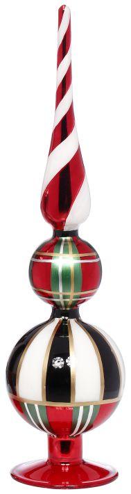 Striped Twist Finial, Small - 12 Inches