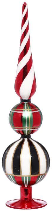 Striped Twist Finial, Large - 16.5 Inches