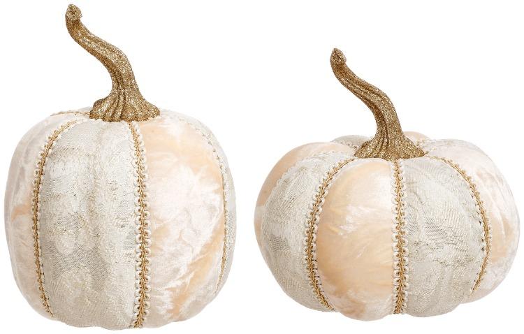 Blush Lace Pumpkin, Assortment of 2-7-9 Inches