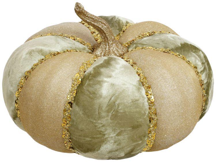 Velvet Pumpkin, Sage/Gold-11.5 x 8.5 Inches