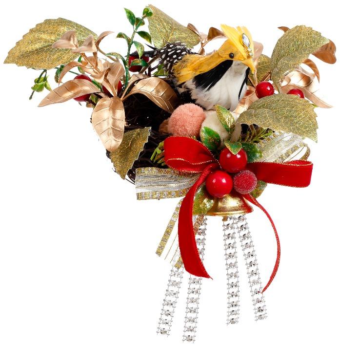 Holiday Bird Nest -9 x 5 Inches