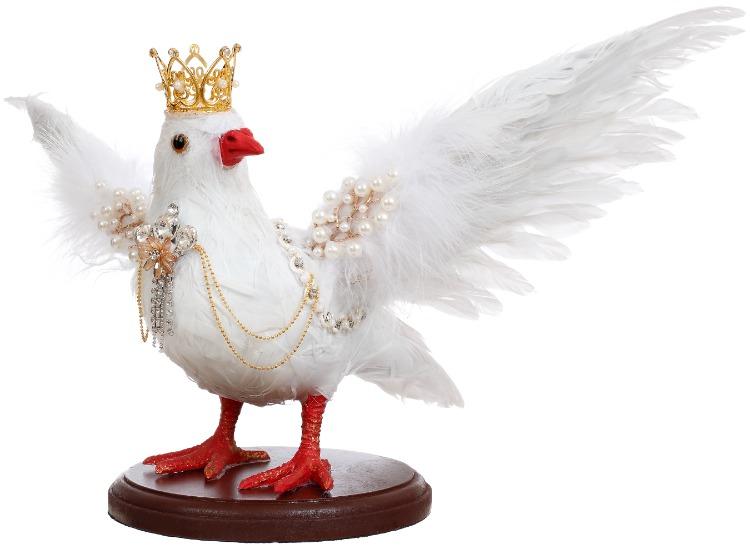 Jeweled Bird with Open Wings - 18 x 9.5 Inches