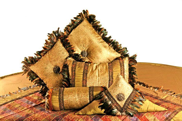 Marakesh Gold Tablecloth Round - 90 Inches