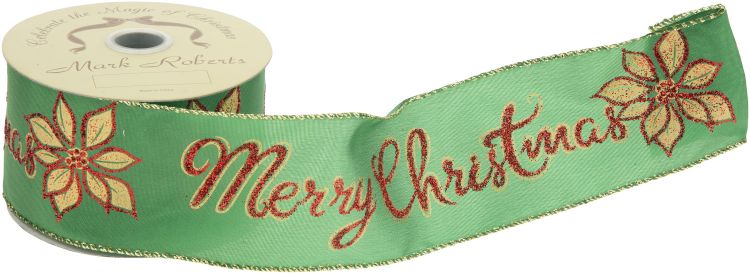 Merry Christmas Ribbon - 2.5 Inches X 5 Yards