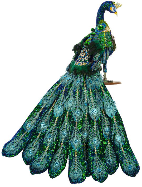 JEWELED PEACOCK 57"
