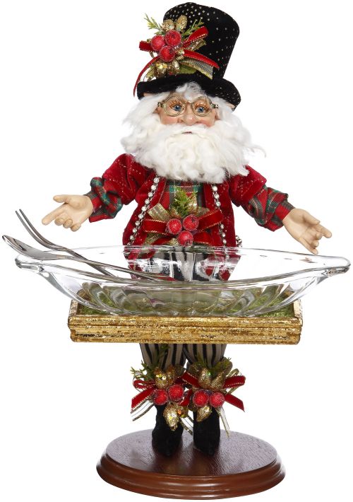 Elf with Glass Plate - 12.5 Inches