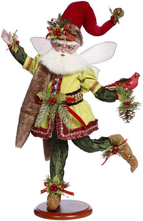 Holly Berry Fairy On Base - 21 Inches