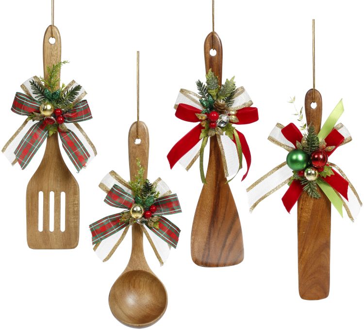 Spoon with Trims, Assortment of 4 - 11 Inches