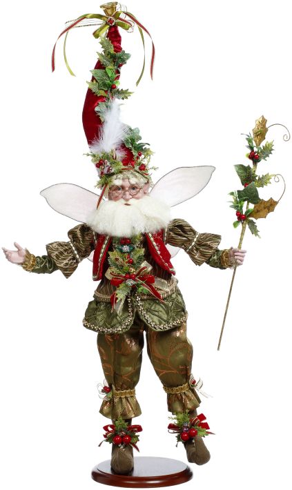 Holly and Ivy Fairy on Base - 22.5 Inches