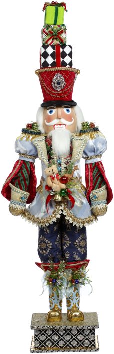 Nutcracker with Present, Medium - 42 Inches