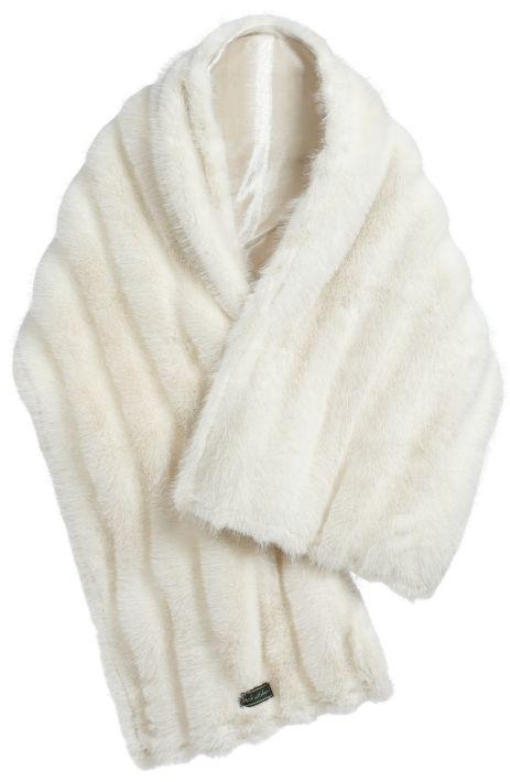 Scarf, White - 13 x 63 Inches