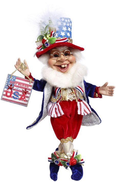 God Bless The USA Elf, Small - 13 Inches