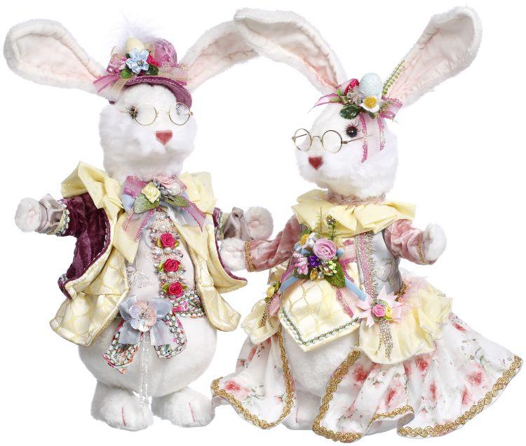 Fluffy Chubby Rabbit, Assortment of 2 - 15 Inches