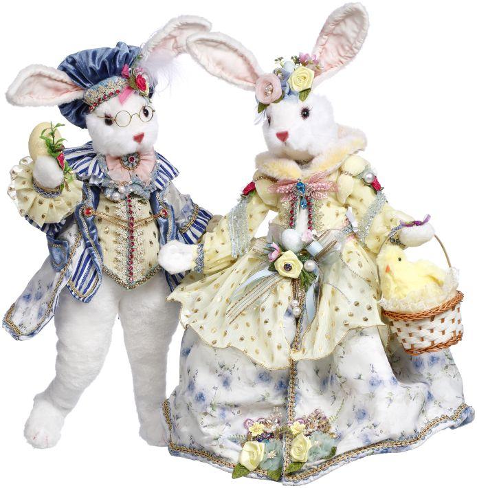 Mr and Mrs Cottontail Rabbit, Medium, Assortment of 2 - 22 Inches