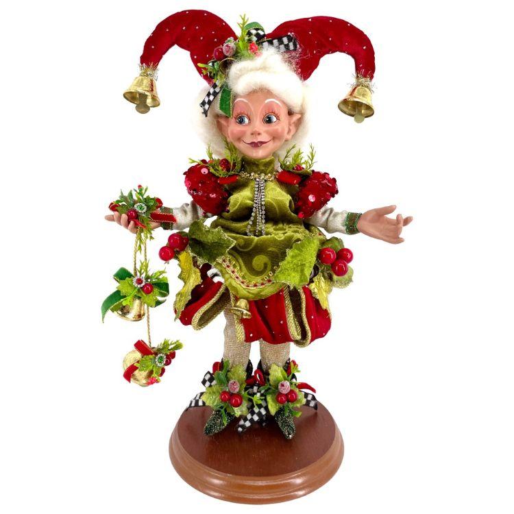 Holly Belle Elf On Base, Small - 12.5 Inches