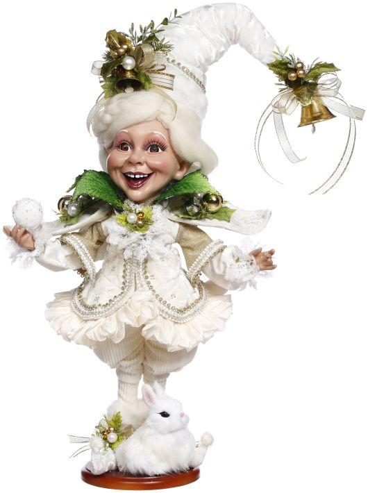 Snow Belle Elf On Base, Medium -
