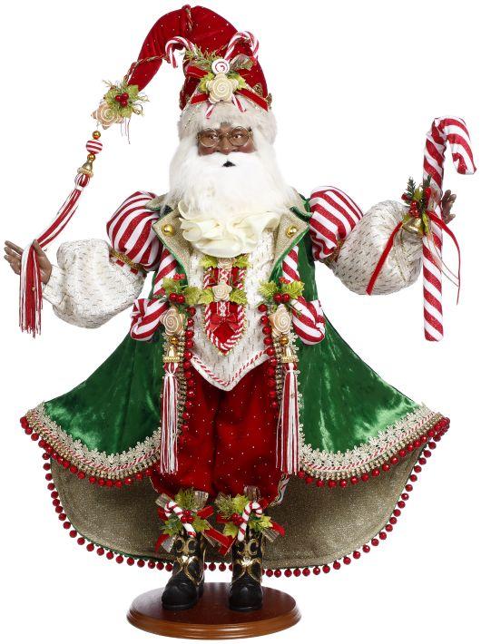 African American Candy Cane and Cookie Santa-