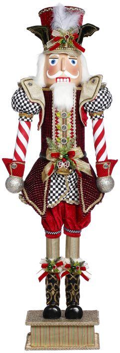 North Pole Checkered Nutcracker, Large -