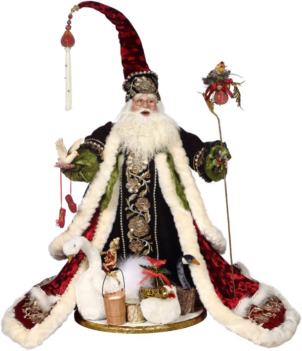 Twelve Days of Christmas Santa - 26.5 Inches