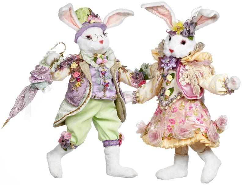 Mr. & Mrs. Cottontail Rabbit, Mediuml, Assortment of 2 - 25 Inches