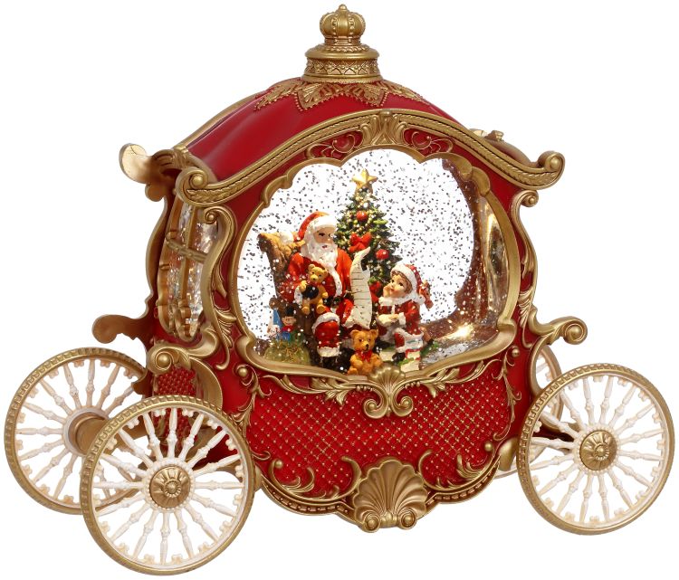 Musical Carriage with Santa - 10 x 7.5 Inches
