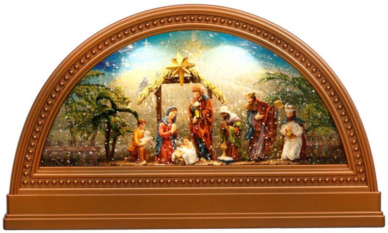 Nativity Arch Scene with LED - 12 x 7 Inches