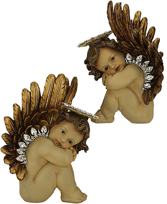 Jeweled Angelic Cherubs, Assortment of 2 -11 Inches