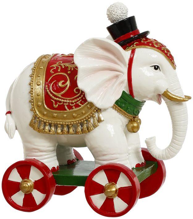 Circus Elephant on Wheels -  6 x 8 Inches