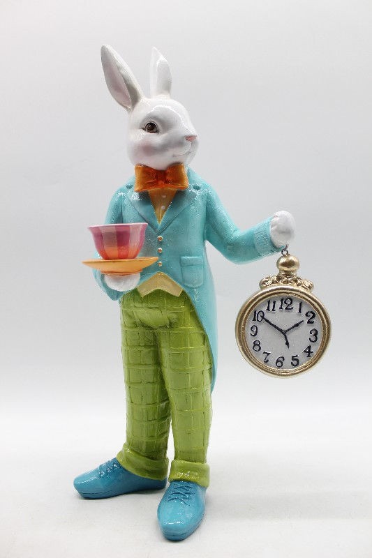 Rabbit with Clock - 18.5 Inches