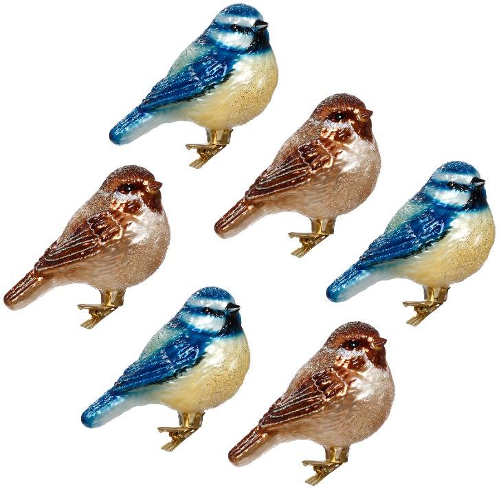 Bluebird Clip-on Ornament, Box of 6 - 3 Inches
