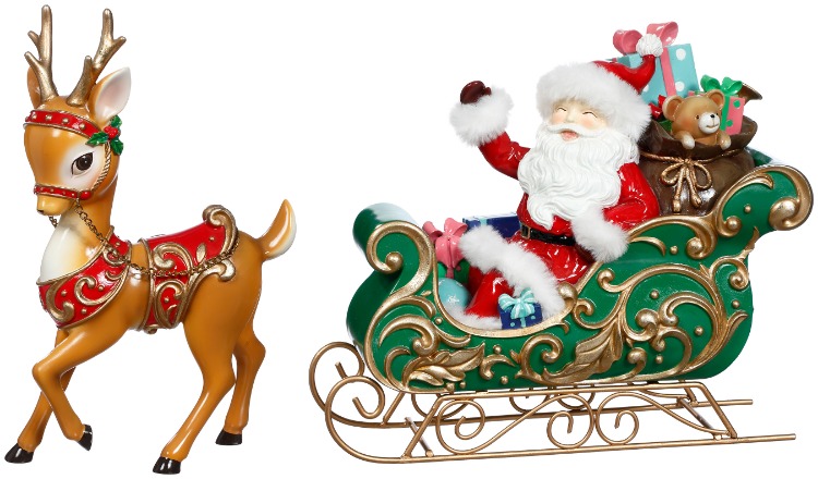 Santa Sleigh Ride - 11.5 x 10 Inches